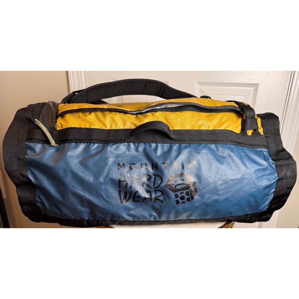 Mountain Hardwear Camp 4 Duffel 65L Blue Gold Convertible Backpack Travel Bag
